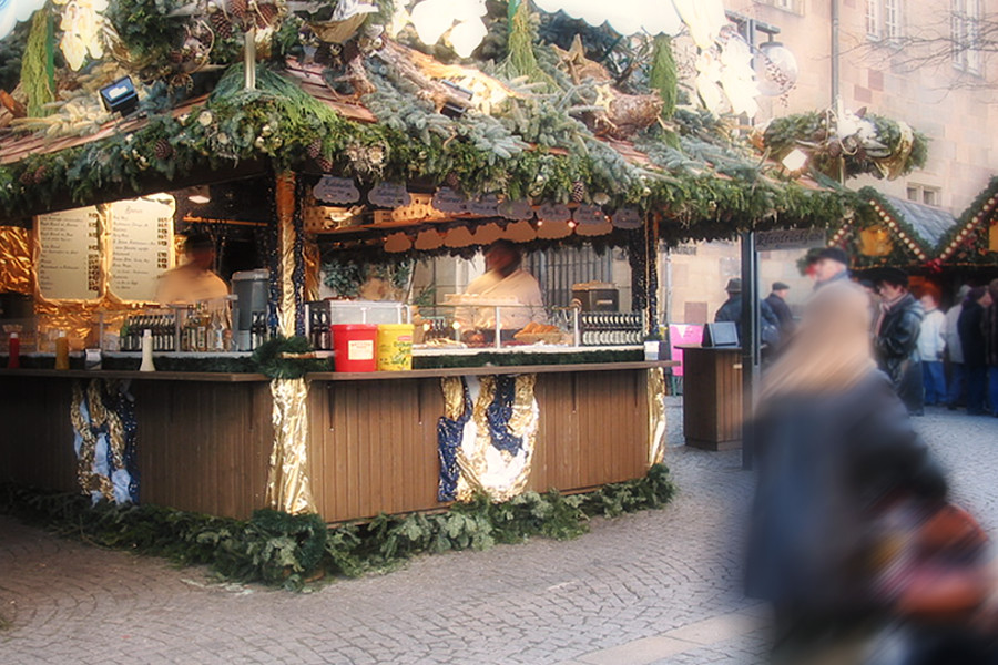 Gastronomie und Imbissstand auf dem Weihnachtsmarkt